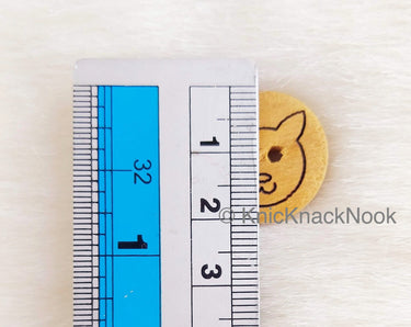 Wood Cat Buttons